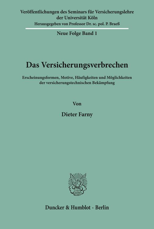 Produktbild: Das Versicherungsverbrechen.