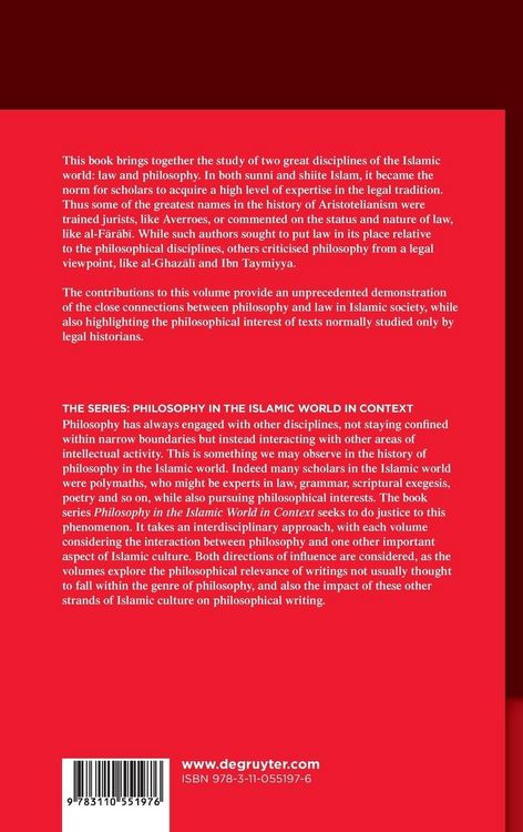 Produktbild: Philosophy and Jurisprudence in the Islamic World