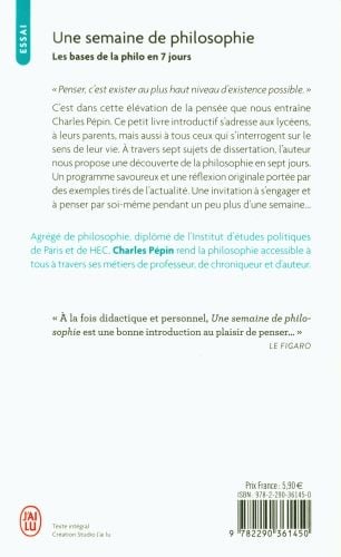 Produktbild: Une semaine de philosophie : 7 questions pour entrer en philosophie