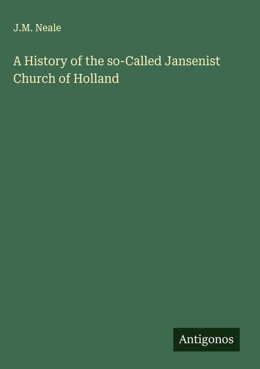 Produktbild: A History of the so-Called Jansenist Church of Holland