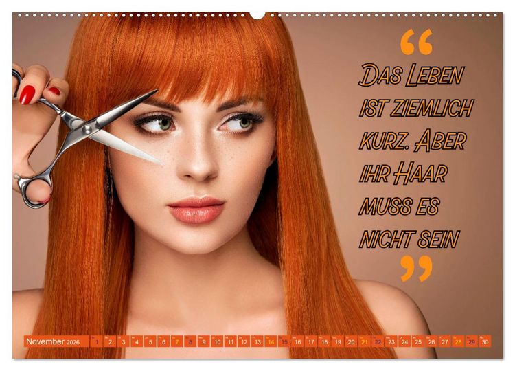 Produktbild: Coiffeur - Wellness f&uuml;r die Haare - mit Spr&uuml;chen (hochwertiger Premium Wandkalender 2026 DIN A2 quer), Kunstdruck in Hochglanz