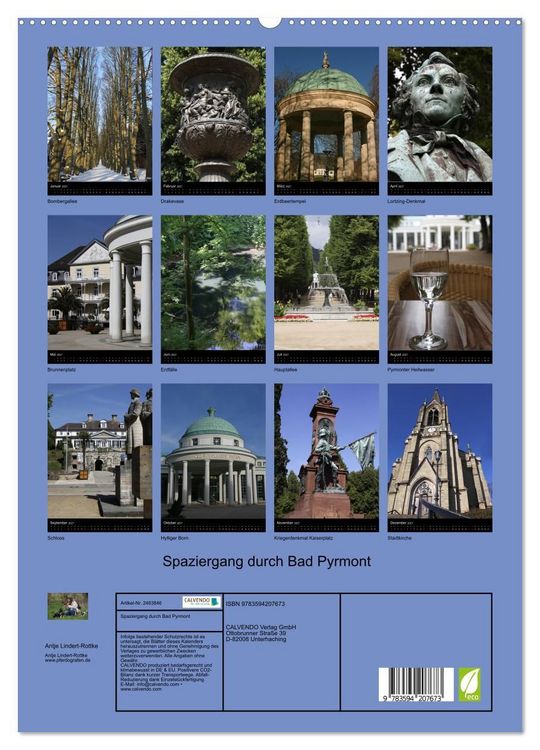 Produktbild: Spaziergang durch Bad Pyrmont (hochwertiger Premium Wandkalender 2027 DIN A2 hoch), Kunstdruck in Hochglanz