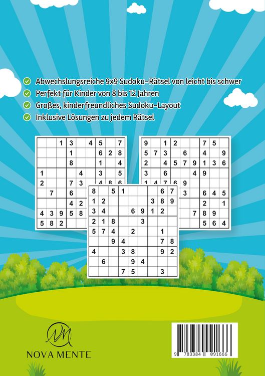 Produktbild: Sudoku Buch f&uuml;r Kinder ab 8 Jahren