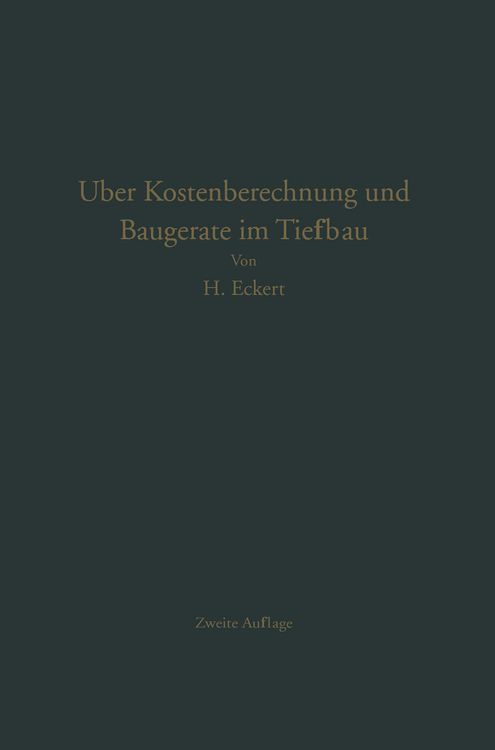 Produktbild: &Uuml;ber Kostenberechnung und Bauger&auml;te im Tiefbau