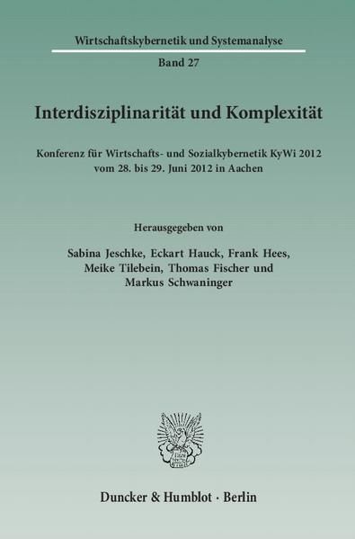 Produktbild: Interdisziplinarit&auml;t und Komplexit&auml;t.