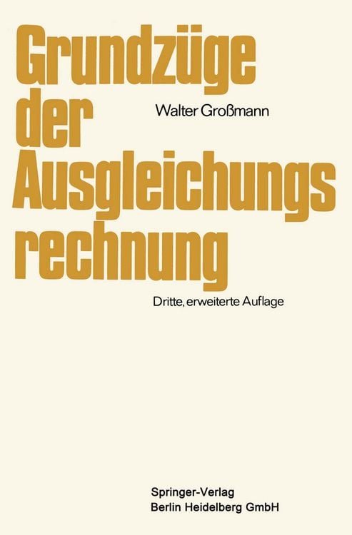 Produktbild: Grundz&uuml;ge der Ausgleichungsrechnung