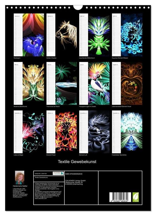 Produktbild: Textile Gewebekunst (Wandkalender 2027 DIN A3 hoch), CALVENDO Monatskalender