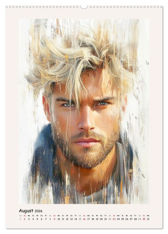 Produktbild: M&auml;nnerportraits. Gesichter der modernen Kunst (Wandkalender 2026 DIN A2 hoch), CALVENDO Monatskalender