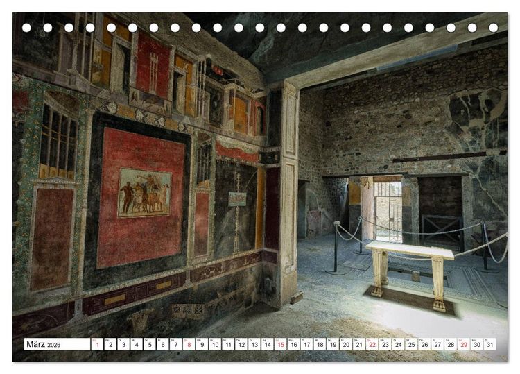Produktbild: Versteinerte Stadt Pompeji (Tischkalender 2026 DIN A5 quer), CALVENDO Monatskalender
