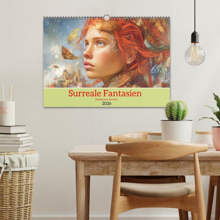 Produktbild: Surreale Fantasien - Detailreiche Portraits (Wandkalender 2026 DIN A3 quer), CALVENDO Monatskalender
