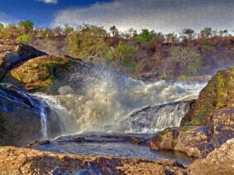 Produktbild: CALVENDO Puzzle Der Eingang zu Murchison Falls | 1000 Teile Lege-Gr&ouml;&szlig;e 64x48cm Foto-Puzzle f&uuml;r gl&uuml;ckliche Stunden