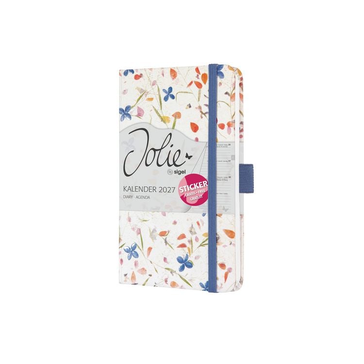 Produktbild: SIGEL 7J306 Wochenkalender Jolie 2027, ca. A6, Bloom Violet, Hardcover