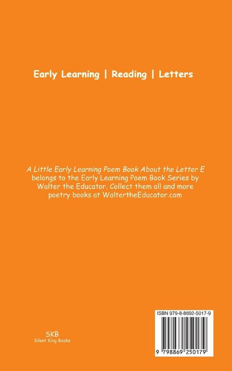 Produktbild: A Little Early Learning Poem Book About the Letter E