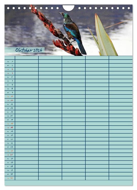 Produktbild: Tierischer Familienplaner (Wandkalender 2026 DIN A4 hoch), CALVENDO Monatskalender