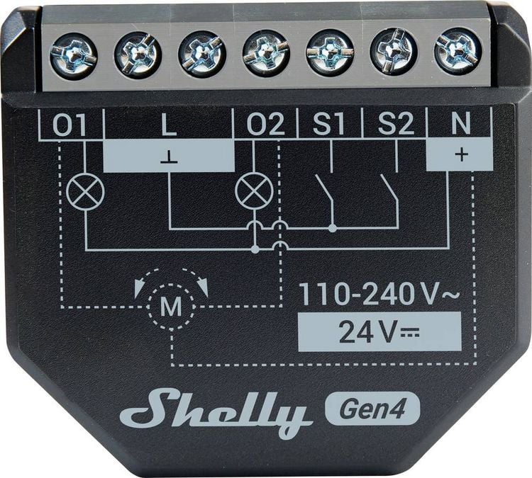 Produktbild: Shelly 2PM Gen4 Steuerger&auml;t Bluetooth, Wi-Fi, ZigBee