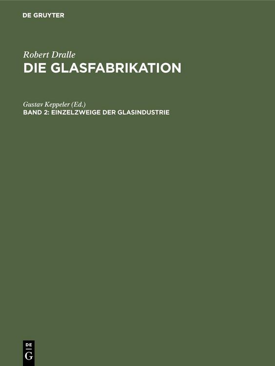 Produktbild: Einzelzweige der Glasindustrie