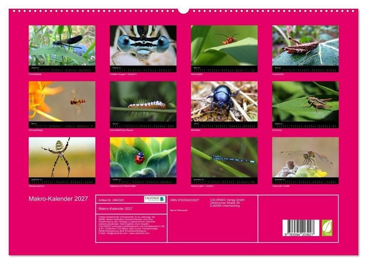 Produktbild: Makro-Kalender 2027 (hochwertiger Premium Wandkalender 2027 DIN A2 quer), Kunstdruck in Hochglanz