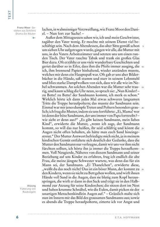 Produktbild: Der Sandmann von E. T. A. Hoffmann (Textausgabe)