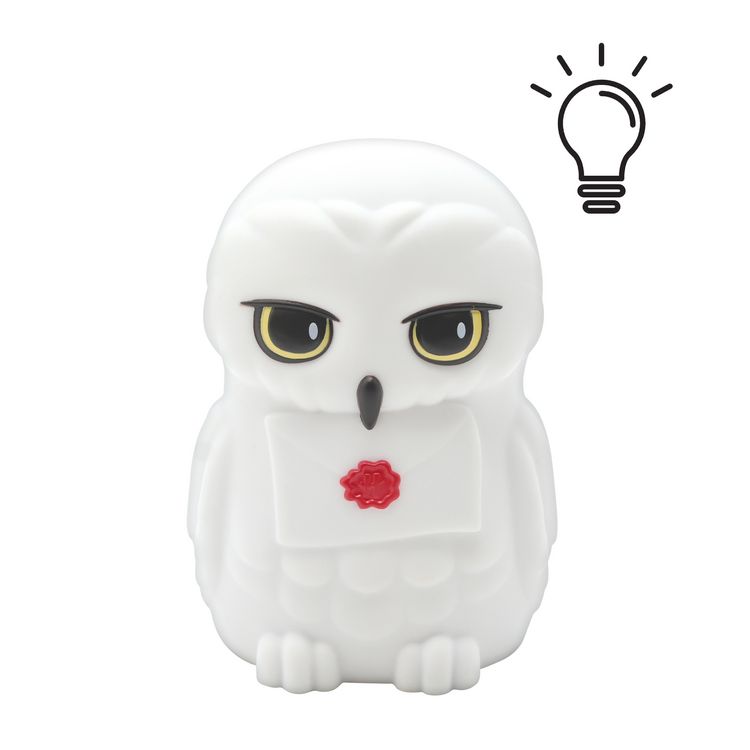 Produktbild: Hedwig 3D Design wei&szlig; glatt beleuchtetes Taschen-Nachtlicht