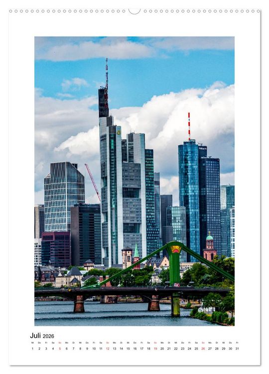 Produktbild: Frankfurt Vertikal Michael Jaster (hochwertiger Premium Wandkalender 2026 DIN A2 hoch), Kunstdruck in Hochglanz