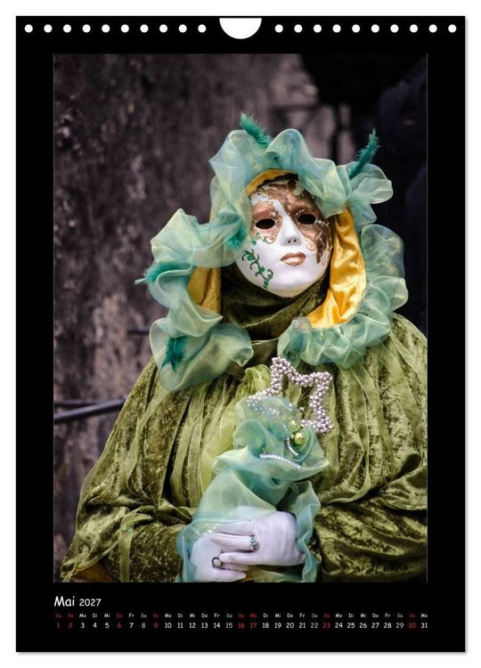 Produktbild: Venezianische Masken HALLia VENEZia Schw&auml;bisch Hall (Wandkalender 2027 DIN A4 hoch), CALVENDO Monatskalender