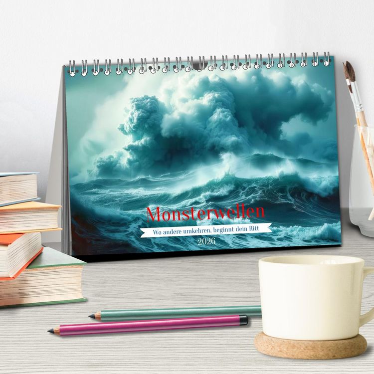Produktbild: Monsterwellen (Tischkalender 2026 DIN A5 quer), CALVENDO Monatskalender