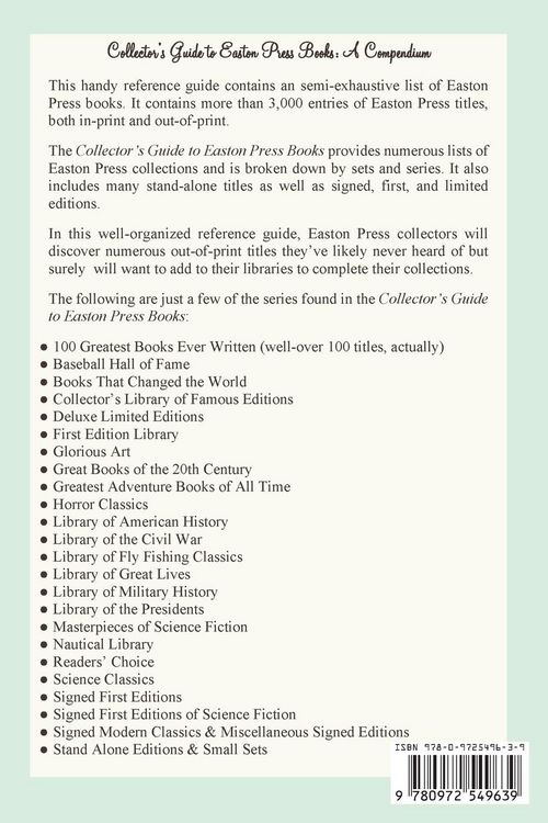 Produktbild: Collector's Guide to Easton Press Books