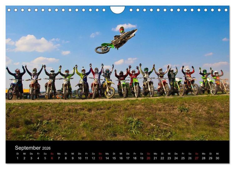 Produktbild: Motocross Kalender - Emotionen auf 2 R&auml;dern (Wandkalender 2026 DIN A4 quer), CALVENDO Monatskalender