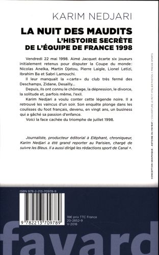 Produktbild: La nuit des maudits : l'histoire interdite de l'&eacute;quipe de France 1998