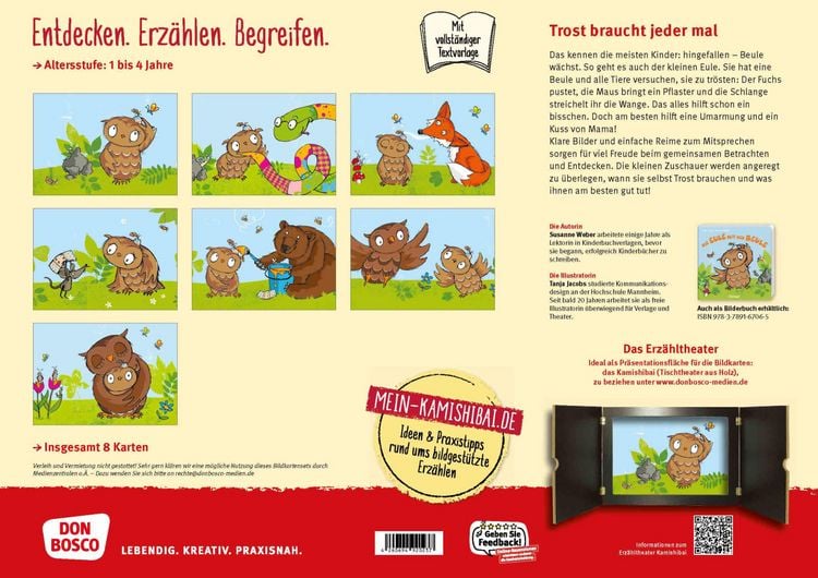 Produktbild: Die Eule mit der Beule. Kamishibai Bildkartenset