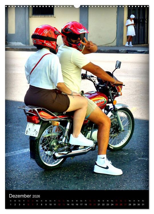 Produktbild: SUZUKI BIKER IN HAVANNA (Wandkalender 2026 DIN A2 hoch), CALVENDO Monatskalender