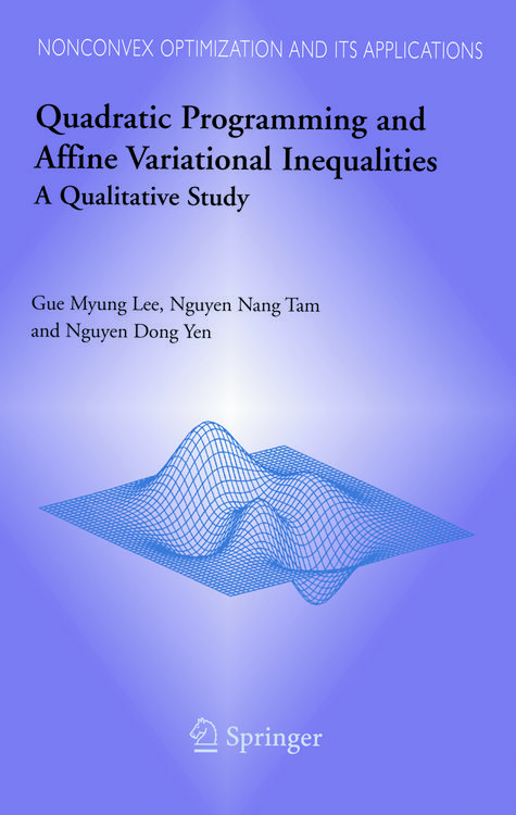 Produktbild: Quadratic Programming and Affine Variational Inequalities