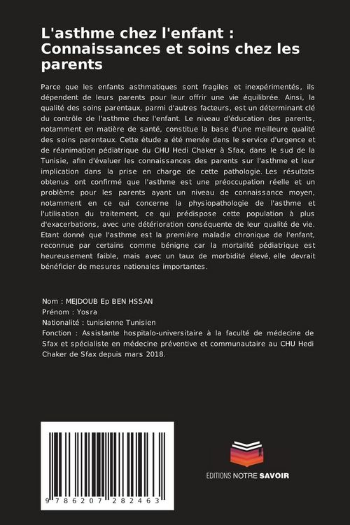 Produktbild: L'asthme chez l'enfant : Connaissances et soins chez les parents