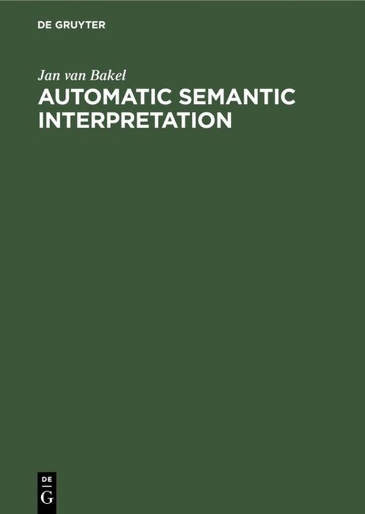 Produktbild: Automatic Semantic Interpretation
