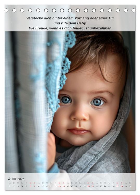 Produktbild: Keine Langeweile mehr f&uuml;r ihr Baby (Tischkalender 2026 DIN A5 hoch), CALVENDO Monatskalender