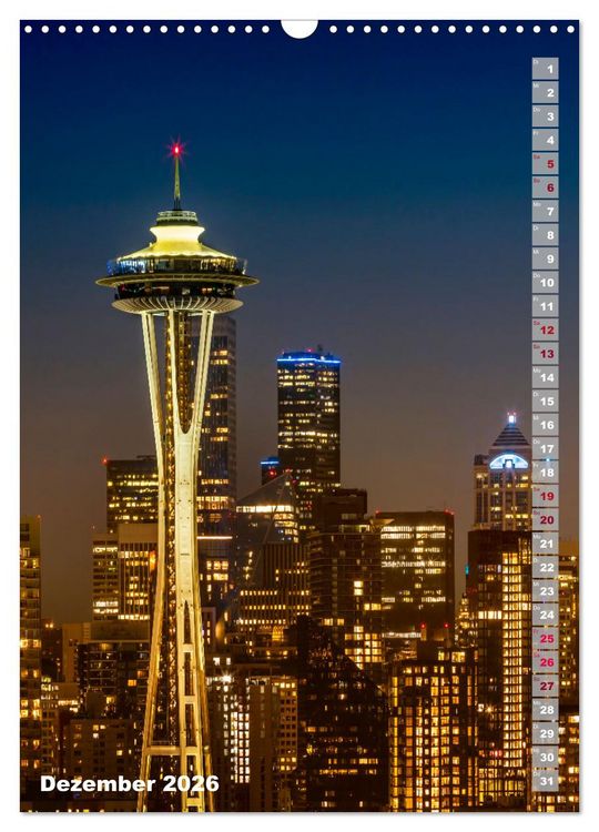 Produktbild: SEATTLE Imposante Stadt- und Naturimpressionen (Wandkalender 2026 DIN A3 hoch), CALVENDO Monatskalender