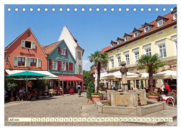 Produktbild: Bad D&uuml;rkheim - Wein, Gradierwerk und Riesenfa&szlig; (Tischkalender 2026 DIN A5 quer), CALVENDO Monatskalender