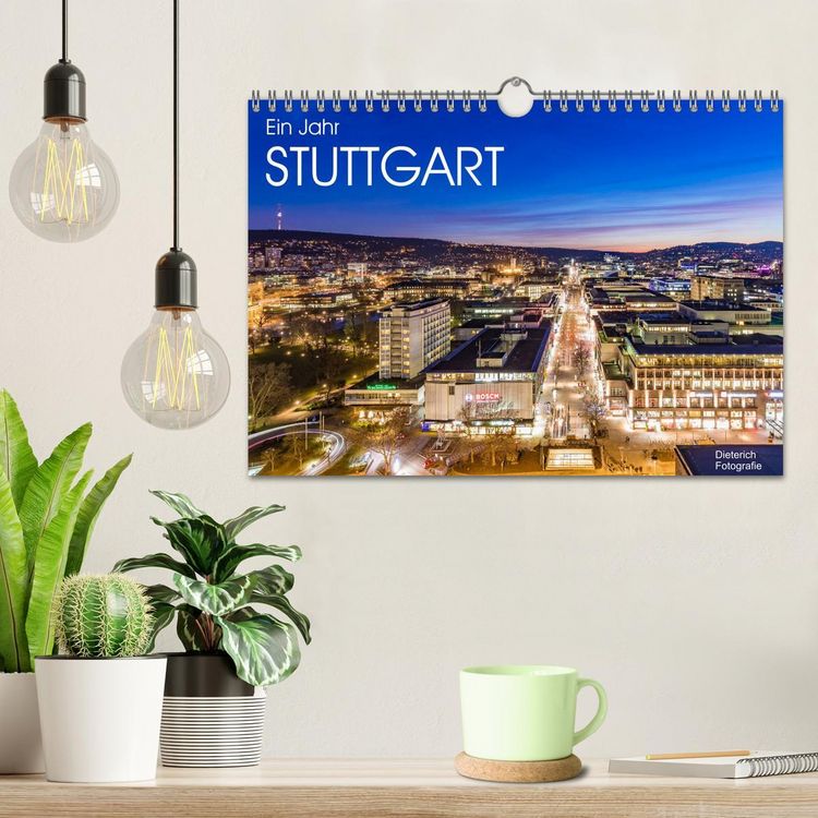 Produktbild: Ein Jahr STUTTGART (Wandkalender 2026 DIN A4 quer), CALVENDO Monatskalender