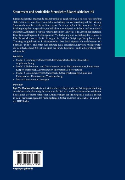 Produktbild: Steuerrecht und betriebliche Steuerlehre Bilanzbuchhalter IHK