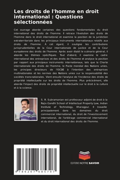 Produktbild: Les droits de l'homme en droit international : Questions s&eacute;lectionn&eacute;es