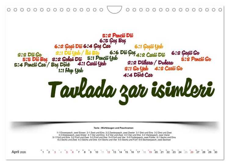 Produktbild: Kultur-Sprachkalender T&uuml;rkisch-Deutsch (Wandkalender 2026 DIN A4 quer), CALVENDO Monatskalender