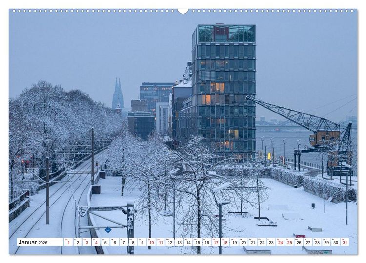 Produktbild: Urbane Impressionen: Domstadt K&ouml;ln - Lebensgef&uuml;hl am Rhein (Wandkalender 2026 DIN A2 quer), CALVENDO Monatskalender