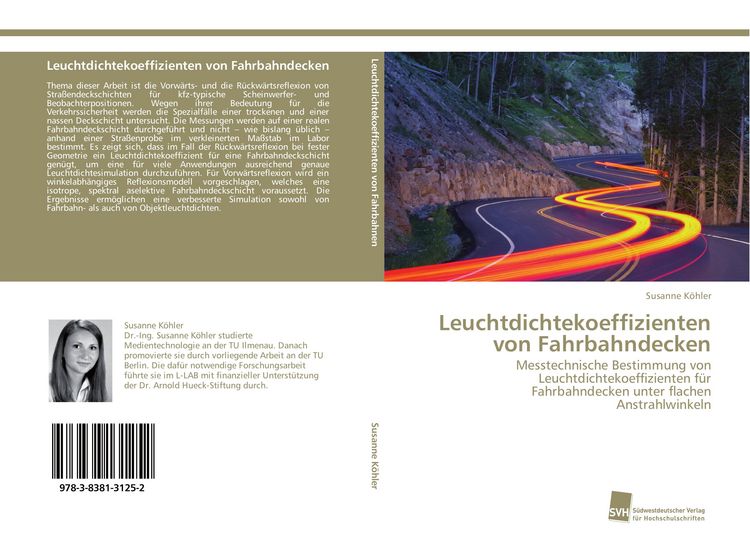 Produktbild: Leuchtdichtekoeffizienten von Fahrbahndecken