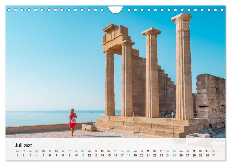 Produktbild: Rhodos - Die Highlights der Insel (Wandkalender 2027 DIN A4 quer), CALVENDO Monatskalender