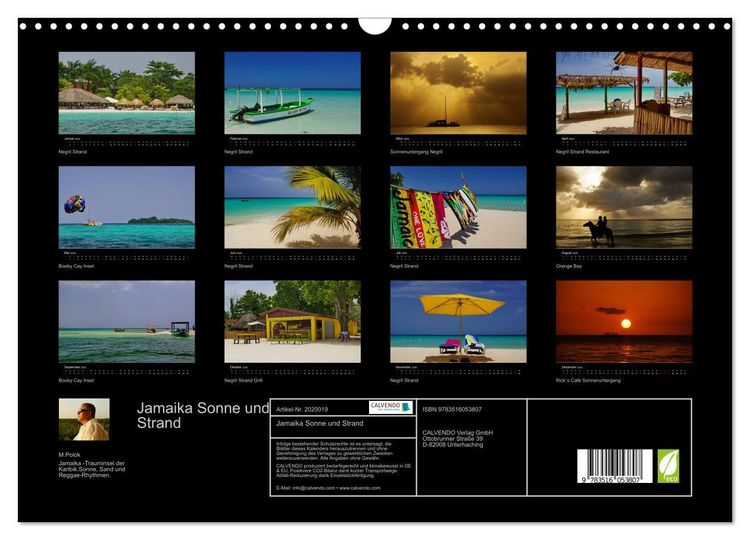 Produktbild: Jamaika Sonne und Strand (Wandkalender 2026 DIN A3 quer), CALVENDO Monatskalender