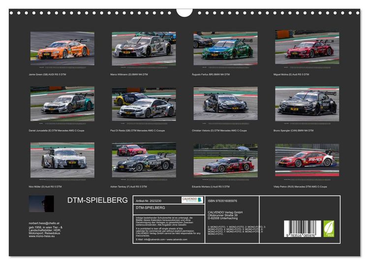 Produktbild: DTM-SPIELBERG (Wandkalender 2026 DIN A3 quer), CALVENDO Monatskalender