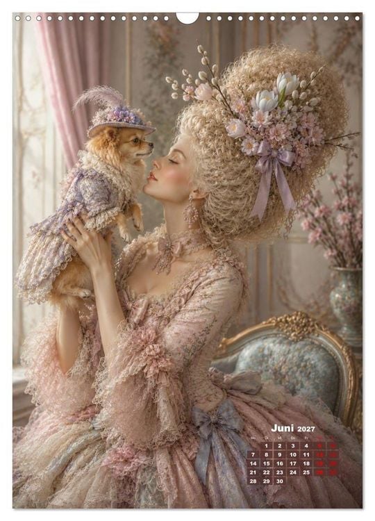 Produktbild: Rococo Tr&auml;ume (Wandkalender 2027 DIN A3 hoch), CALVENDO Monatskalender