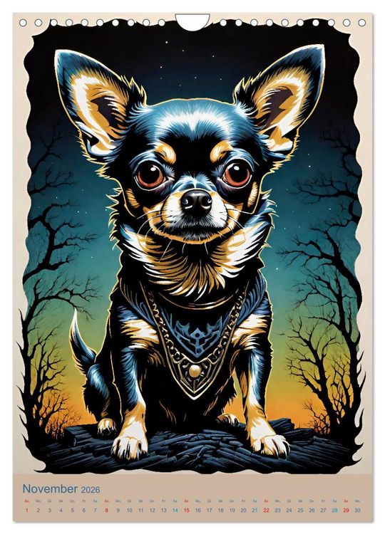 Produktbild: Chihuahuas. Kunstvolle Portr&auml;ts der kleinen Hunde (Wandkalender 2026 DIN A4 hoch), CALVENDO Monatskalender