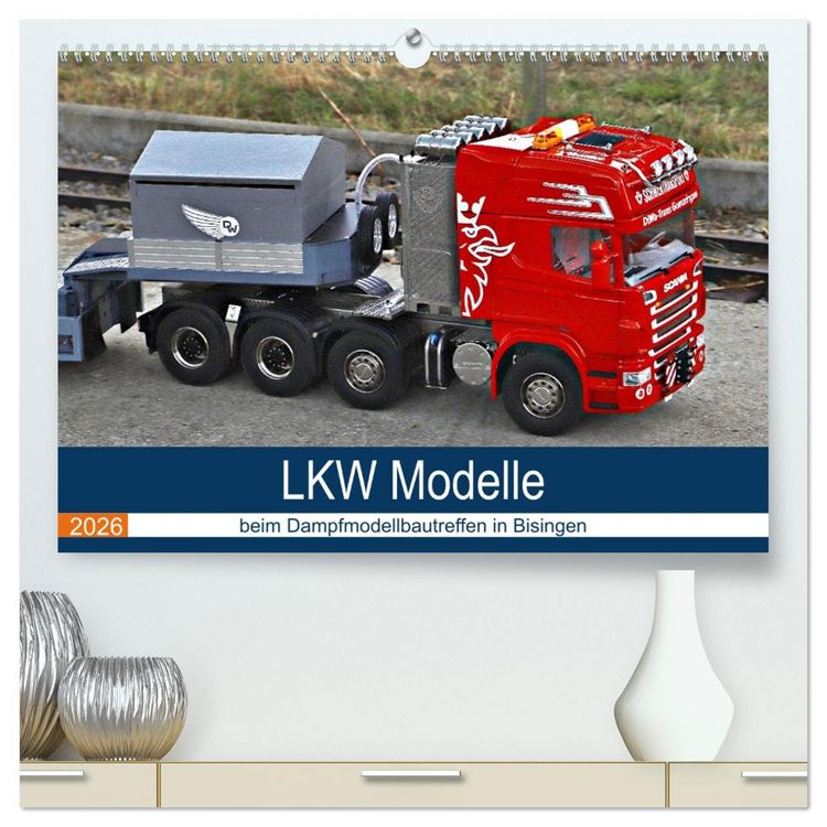 Produktbild: LKW Modelle beim Dampfmodellbautreffen in Bisingen (hochwertiger Premium Wandkalender 2026 DIN A2 quer), Kunstdruck in Hochglanz
