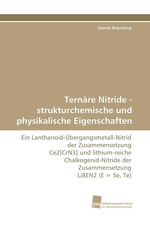 Produktbild: Tern&auml;re Nitride - strukturchemische und physikalische Eigenschaften